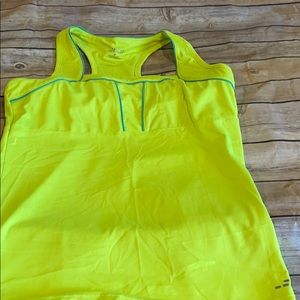 Neon yellow and teal tank